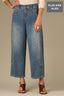 Mid Blue Artisanal Denim Contour Shape Technology High Rise V-Pocket Front Panel Barely Barrel Plus Size Jean