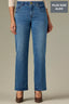 Mid Blue Artisanal Denim Contour Shape Technology Mid-Rise Sweetheart Shaped Back Yoke Whiskering Fading Sawyer Straight Leg Plus Size Jean