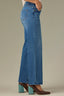 Mid Blue Artisanal Denim Contour Shape Technology Mid-Rise Sweetheart Shaped Back Yoke Whiskering Fading Sawyer Straight Leg Plus Size Jean