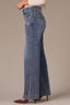 Mid Blue Artisanal Denim Contour Shape Technology High Rise Sam Plus Size Wide Leg Jean