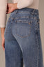Mid Blue Artisanal Denim Contour Shape Technology High Rise Sam Plus Size Wide Leg Jean