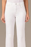 Optic White Denim Bennett High Rise Cropped Contour Shape Technology Barely Boot Petite Jean