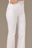 Optic White Denim Bennett High Rise Cropped Contour Shape Technology Barely Boot Petite Jean