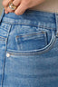 Light Blue Artisanal Denim Contour Shape Technology High Rise Slightly Arched Back Yoke Cropped Hem Bennett Barely Boot Jean