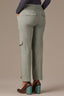 Deep Seagrass High Rise Double Buytton Seaming Button Tab Hem Dart Seams Contour Shape Technology Tapered Utility Pant