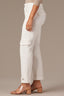 Optic White High Rise Double Buytton Seaming Button Tab Hem Dart Seams Contour Shape Technology Tapered Utility Pant