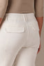 Optic White High Rise Double Buytton Seaming Button Tab Hem Dart Seams Contour Shape Technology Tapered Utility Pant