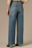 Mid Blue Artisanal Denim Contour Shape Technology Skyrise Double Side Seam Gracie Wide Leg Jean