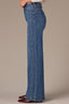 Mid Blue Denim Contour Shape Technology Skyrise Double Side Seam Gracie Wide Leg Petite Jean