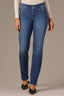 Blue Denim Sawyer Mid-Rise Contour Shape Technology Straight Leg Petite Jean