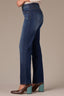Indigo Denim Mid-Rise Contour Shape Technology Sawyer Straight Leg Petite Jean
