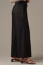 Black High Rise Ponte Patch Pocket Utility Self Tie Waist Wide Leg Petite Pant