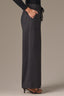 Navy Charcoal Contour Shape Technology High Rise Pull-On Waist Self Tie Side Panel Patch Pocket Utility Wide Leg Petite Pants