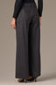 Navy Charcoal Contour Shape Technology High Rise Pull-On Waist Self Tie Side Panel Patch Pocket Utility Wide Leg Petite Pants