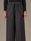 Navy Charcoal Contour Shape Technology High Rise Pull-On Waist Self Tie Side Panel Patch Pocket Utility Wide Leg Petite Pants