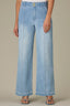 Powder Blue Artisanal Denim Contour Shape Technology Skyrise Center Front Seam Angled Pocket Wide Leg Jean
