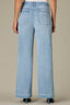 Powder Blue Artisanal Denim Contour Shape Technology Skyrise Center Front Seam Angled Pocket Wide Leg Jean