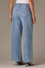 Light Blue Artisanal Emma Skyrise Center Front Seam Double Button Wide Leg Contour Shape Technology Jean