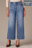 Mid Blue Artisanal Denim Contour Shape Technology Skyrise V-Pocket Wyatt Plus Size Wide Leg Jean