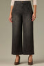 Washed Black Artisanal Denim Contour Shape Technology Skyrise V-Yoke V-Pockets Wyatt Wide Leg Petite Jean