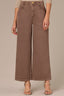 Washed Dark Walnut Contour Shape Technology Skyrise V-Pocket Front Seam Petite Wyatt Wide Leg Jean
