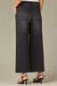 Washed Black Denim Contour Shape Technology Skyrise V-Shaped Front Pockets Whiskering Fading Wide Leg Jean