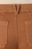 Raw Umber Contour Shape Technology High Rise Angled Dart Seams Double Button Zip Fly Patch Pockets Side Panels Emma Wide Leg Jean