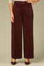 Oxblood High Rise Contour Shape Technology Patch Pocket Side Panel Slit Hem Wide Leg Pant