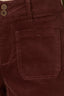 Oxblood High Rise Contour Shape Technology Patch Pocket Side Panel Slit Hem Petite Wide Leg Pant
