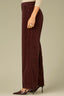 Oxblood  High Rise Contour Shape Technology Patch Pocket Side Panel Slit Hem Petite Wide Leg Pant