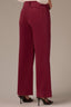 Plum High Rise Contour Shape Technology Patch Pocket Side Panel Slit Hem Wide Leg Pant