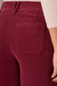 Plum High Rise Contour Shape Technology Patch Pocket Side Panel Slit Hem Wide Leg Pant
