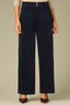 Ultra Navy High Rise Contour Shape Technology Patch Pocket Side Panel Slit Hem Petite Wide Leg Pant