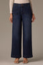 Indigo Denim Contour Shape Technology High Rise Side Panel Patch Pocket Emma Wide Leg Jean