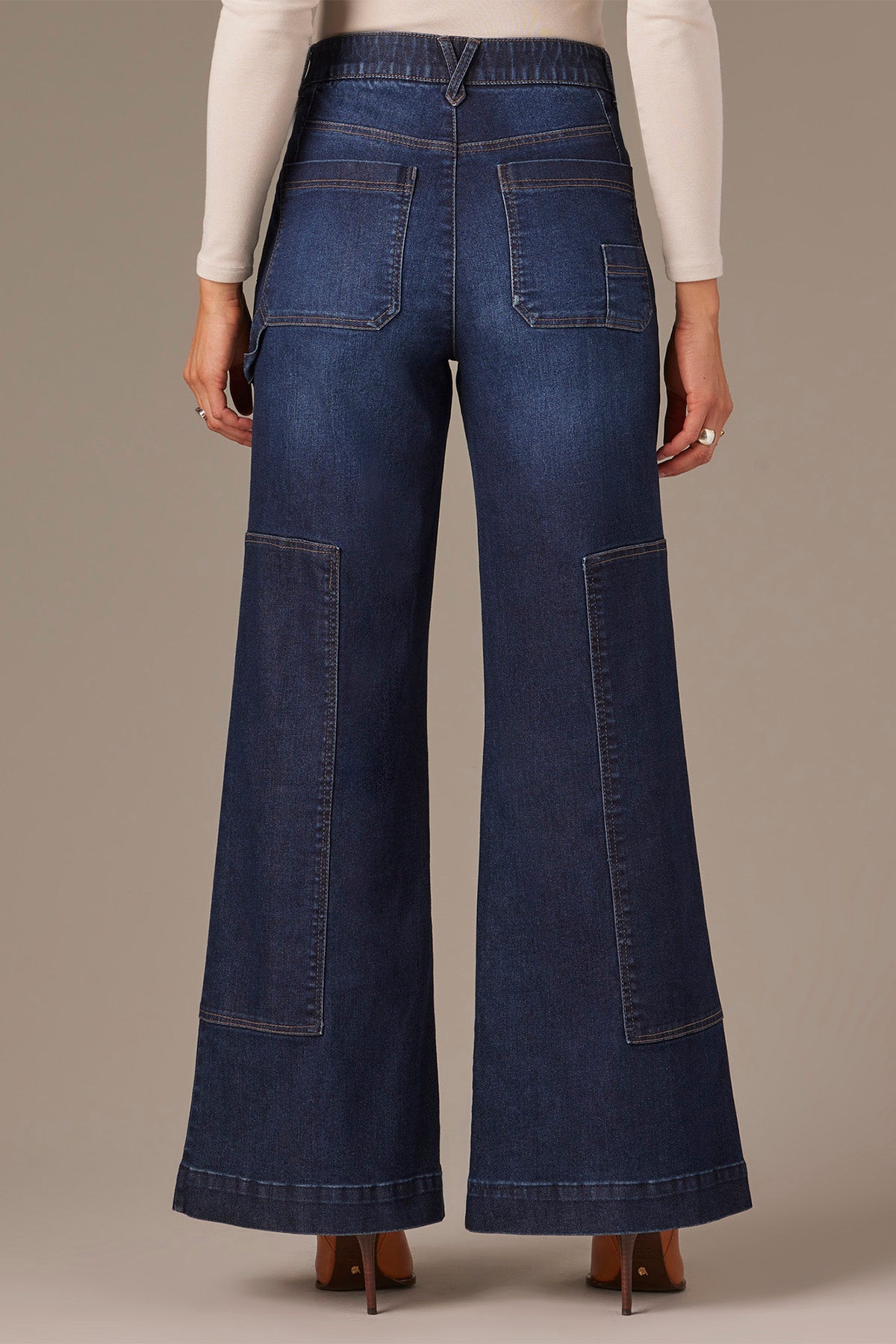 High Rise Carpenter Wide Leg Petite Jeans