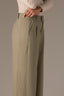 Dried Thyme Skyrise Extended Tab Faux Back Pocket Side Panel Wide Leg Contour Shape Technology Trouser Pant
