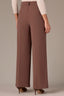Mocha Contour Shape Technology Skyrise Extended Tab Side Panel Pleated Petite Trouser