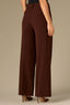 Chocolate Truffle Luxe Leisure Skyrise Extended Tab Angled Pocket Side Panel Trouser
