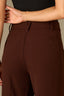 Chocolate Truffle Luxe Leisure Skyrise Extended Tab Angled Pocket Side Panel Petite Trouser
