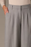 Deep Seagrass Skyrise Pleated Hem Faux Back Pocket Contour Shape Technology Barrel Leg Trouser 