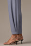 Infinity Blue Skyrise Pleated Hem Faux Back Pocket Contour Shape Technology Barrel Leg Trouser 
