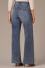 Mid Blue Artisanal Denim Contour Shape Technology High Rise Sam Wide Leg Jean