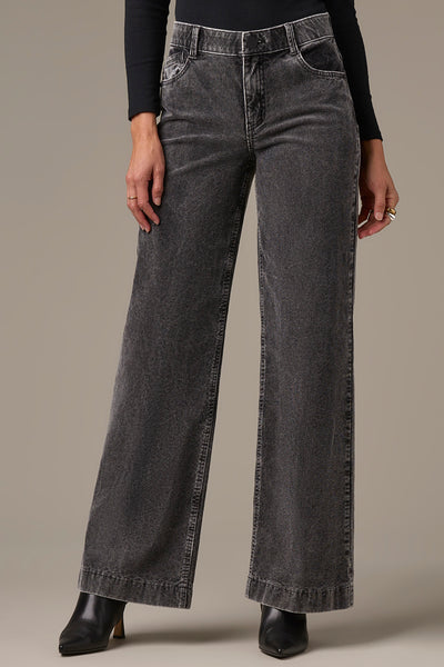 Sam High Rise Wide Leg Pants in Washed Grey – Wit & Wisdom