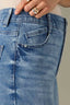 Blue Vintage Denim Contour Shape Technology High Rise Sweetheart Shaped Back Yoke Sam Wide Leg Jean