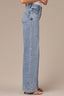 Mid Blue Denim Contour Shape Technology High Rise REPREVE Sam Plus Size Wide Leg Jean