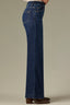 Blue Denim Contour Shape Technology High Rise Sweetheart Shaped Back Yoke Sam Petite Wide Leg Jean