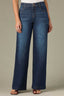 Indigo Denim Contour Shape Technology High Rise Slightly Arched Yoke Petite Sam Wide Leg Jean
