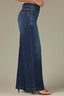 Indigo Denim Contour Shape Technology High Rise Slightly Arched Yoke Sam Wide Leg Jean