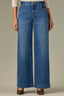 Mid Blue Denim Contour Shape Technology High Rise Sweetheart Shaped Back Yoke Sam Wide Leg Jean