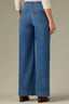 Mid Blue Denim Contour Shape Technology High Rise Sweetheart Shaped Back Yoke Sam Wide Leg Petite Jean